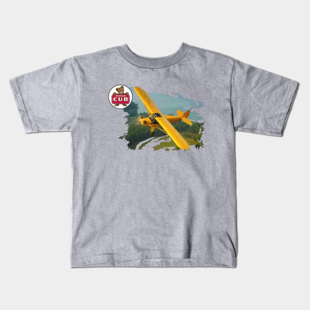 Piper J3 Cub Kids T-Shirt by GregThompson